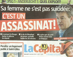 La Une de Sudpresse, 06/11/2013